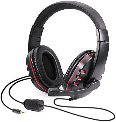 Diswoe Gaming Headset, 3.5mm Wired Over-Head Stereo Headphone with Mic Microphone Quantity Management for Sony PS4 PS5 PC Pill Laptop computer Smartphone Xbox One