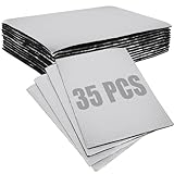 35 Pcs 197 Mil Car Sound Deadening Mats, 25 x 18 x 5 cm Sound Deadening Self Adhesive Foil, 16.9 sqft Heat Shield Van Sound Deadening Mats for Car Trunk Door Floor Ceiling