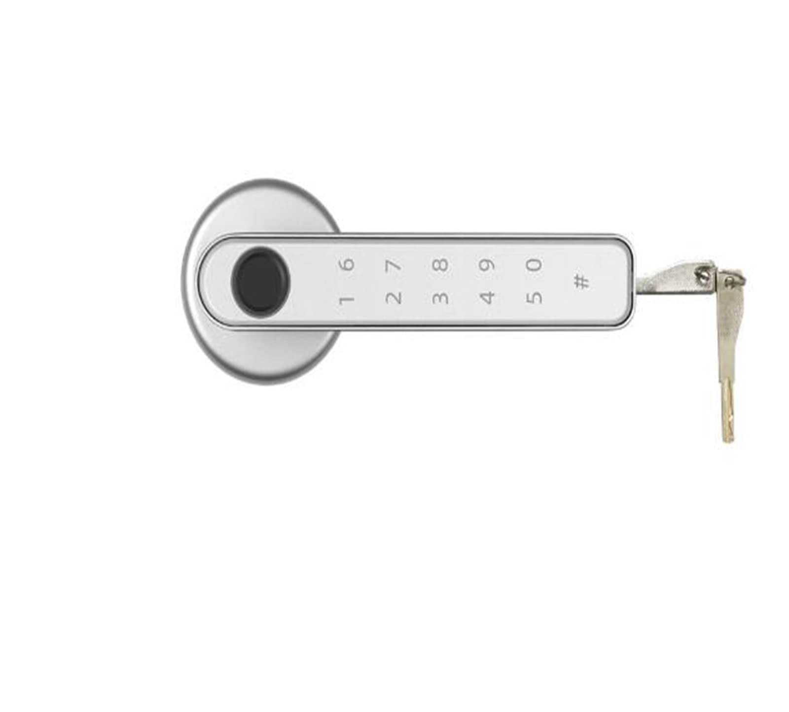 CVFRDD Smart Door Knob, Home Smartlife Fingerprint & PIN Wireless Smart Handle Lock Biometrics Tuya Blue-tooth Access Control Door Keyless Entry Door Handle(Kit2)