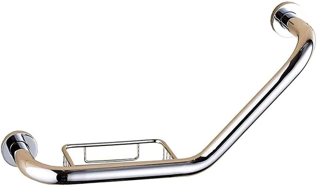 Handrail,Grab Bar Wall-Mounted Towel Rack Stainless Steel Non-Slip Support Handle, Rail with Soap Holder Toilet Bathroom Bathtub Elderly Children with Disabilities Grab Bar for Toilet/with