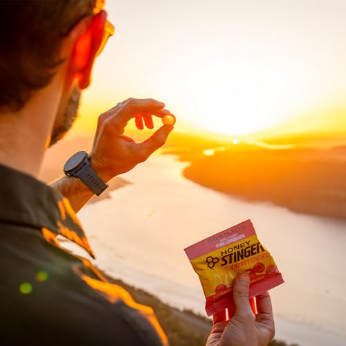 Image of Honey Stinger Organic Pink Lemonade Energy Chew, Gluten Free & Caffeine Free, for Exercise, Running and Performance, Sports Nutrition for Home & Gym, Pre and Mid Workout, 21.6 Ounces (Pack of 12)