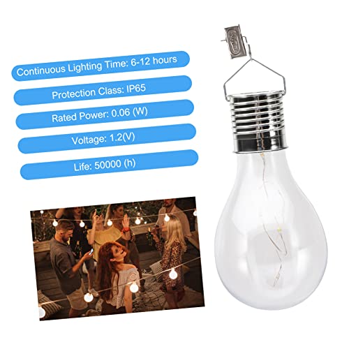 4 Bombillas solares LED colgantes para exterior miniatura 3