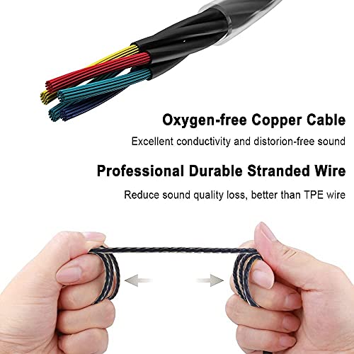 Rocuso Noise-Isolating Musician's In Ear Monitor, Wired Karaoke Over Ear Headphones With Microphone,Sport Earbuds For Running,Jogging,Gym,Compatible With Iphone, Cell Phones,Computers(Blue) #TOP7