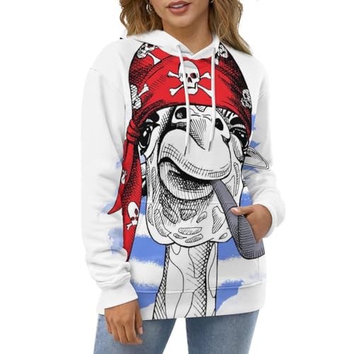 Sweat Girafe Fumante au Design Graphique Original avec Capuche - 5