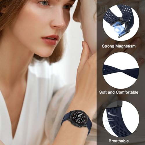 ToVioc Silicone Wristband Compatible with 47mm of Garmin Fenix E/Fenix 8 Pro/Tactix 8/Quatix 8/D2 Mach 2 - Image 3