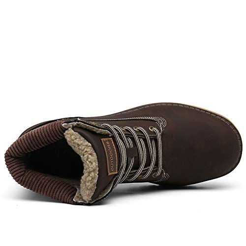 Image of TSIODFO Fashion Men Boots Winter Waterproof Outdoor Hiking Shoes Leather