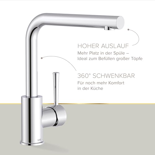 Mitigeur cuisine OLINA chromé Lenz anti calcaire durable - 5