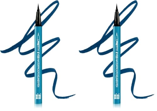 Image of Multibrite Winged Eyeliner Pen, Waterproof Long Lasting Liquid Eyeliner Pen, Smudge-proof Quick Dry Eyeliner Vegan & Cruelty-free (Starry sky blue 106#) (Pack of 2)