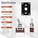 RVBOATPAT Heavy Duty Waterproof Toggle Switch 12V DC 30A 2 Pin SPST ON/Off Toggle Switch with Mounting Panel for Marine Boat Automotive