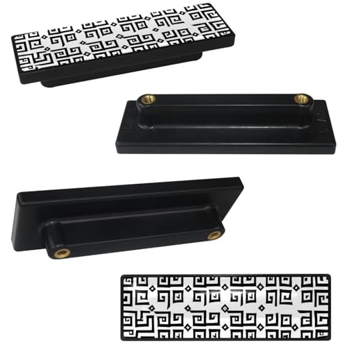 Boutons de placard rectangulaires à clé grecque pour chambre et bureau Lot de 4 - 3
