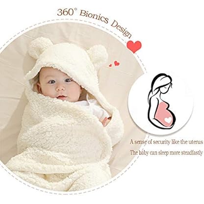Baby Swaddle Blanket Boys Girls Cute Cotton Plush Receiving Blanket Soft Newborn Sleeping Wraps for Infant 0-6 Months - Image 5