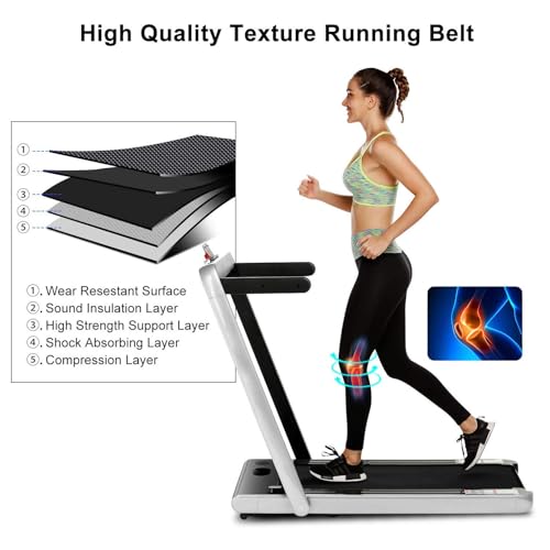 Clover-Fitness Treadmill T4000, Noir, LED, Pliage Facile en Une Étape, Tapis de Course pour Home Fitness et Cardio Training – Image 4