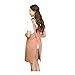 AOBBYBBS Soft Cotton Linen Apron Solid Color Halter Cross Bandage Aprons Japanese Style X Shape Double Pockets Kitchen Cooking Clothes Gift for Women Chef Housewarming -OrangeRed