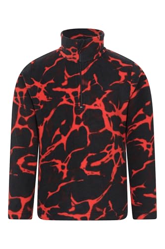 Mountain Warehouse Pursuit Printed Kids Hoodie - Microfleece, Anti-pill Pullover, Breathable Girls & Boys Sweatshirt - For Spring Summer, Camping & Outdoors Burgundy Kids Size 7-8 Years