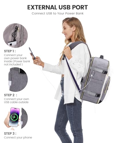 LOVEVOOK Travel Backpack for Women,40L Carry On Backpack for Airplanes,17.3 Inch Laptop Personal Item Travel Bag - image 8
