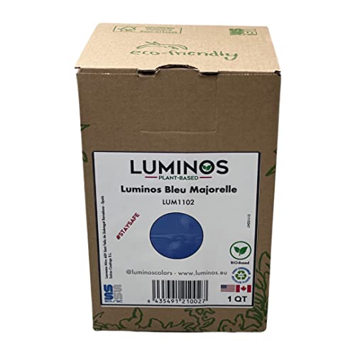 Luminos Lum1102 - Bleu Majorelle - Oudoor Water-Based Wood Finish Stain Protector Bio-Based Protector - Blue Majorelle 1Qt #TOP5