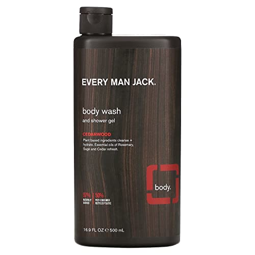 Every Man Jack Body Wash and Shower Gel Cedarwood, 16.9 Ounce