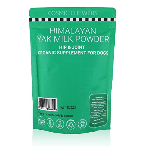Cosmic Chewers Organic Yak Cheese Dog Food Topper | Rich In Calcium And Protein | Dog Milk Powder | Dog Joint Supplement For Large Breed Dogs | 9Oz Saving Pack #TOP5