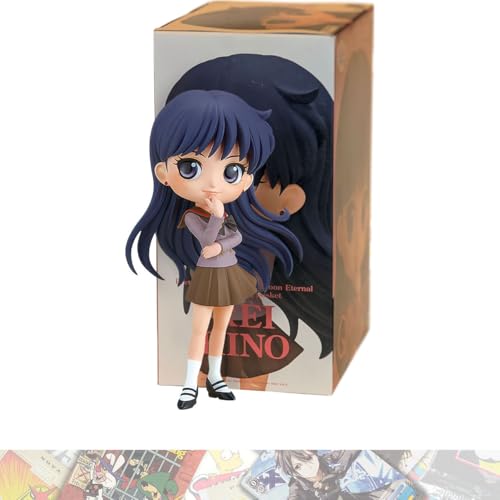 BANDAI SPIRITS Rei Hino [A]: 14 cm Q Posket Mini estatua incluida con 1 tarjeta de intercambio temática compatible A.C.G. (17844)