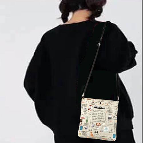 JYTAPP Your Mail Movie Inspired Gifts Kelly Joe Quotes Movie Fans Crossbody Bag Romance Present Comedy Movie Merch (beige)4
