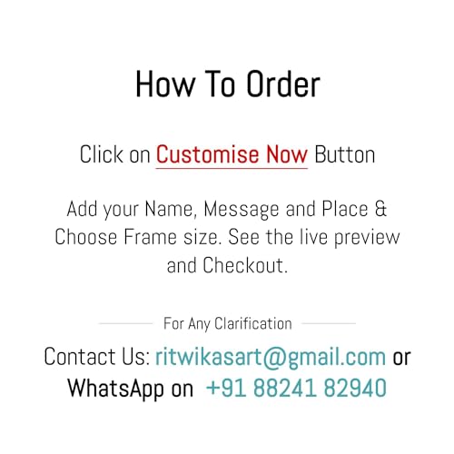 Image of Ritwika's Personalized Picture Frame With Long Distance Map - Customize With Your Name, Message And Place | For Couples and Friends | In Two Size 9.5 x 13.5 and 13.5 x 19.5 Inch, Set of 1
