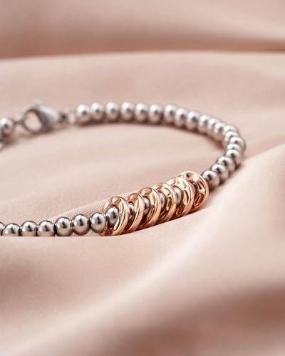 Classy 30th 60th Birthday Gifts for Women Her, Inspirational Rose Gold Charm Bracelet Gifts for 30 60 Year Old Women Happy Birthday with Message Card2