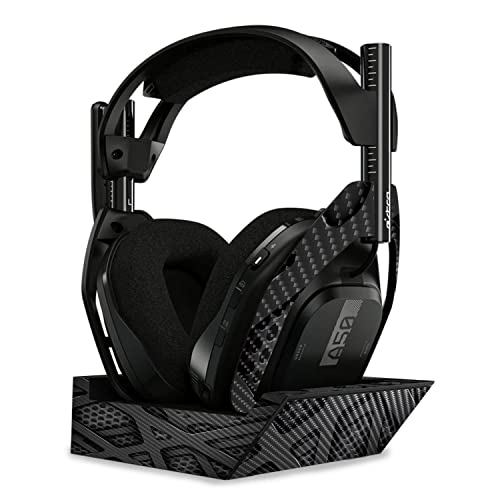 Image of MightySkins Carbon Fiber Skin Compatible with Astro A50 Wireless Headphones + Base Station (Gen 4) - Tech Wave | Protective, Durable Textured Carbon Fiber Finish | Easy to Apply | Made in The USA