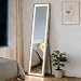 HOMCOM Ganzkörperspiegel Standspiegel mit LED-Lichte 40 x 160 cm Grau