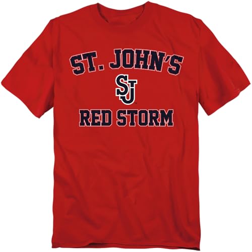 LOGOVISION St Johns University Campus Classic Unisex Adult T Shirt Red Large