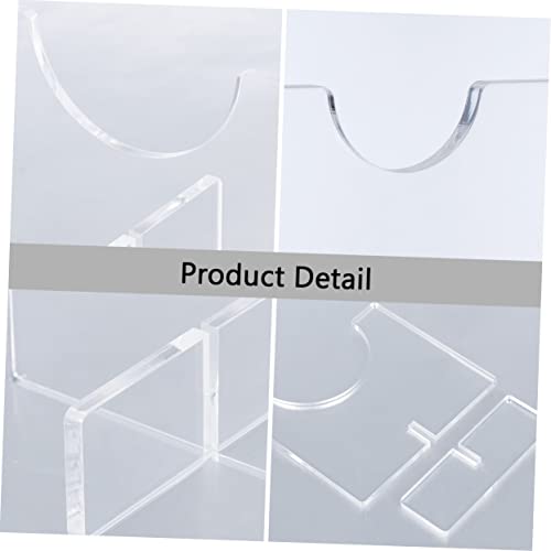 HEMOTON 2pcs Baseball Bracket Bat Holders Stands Clear Hangers Sports Support Desktop Stand Transparent Acrylic