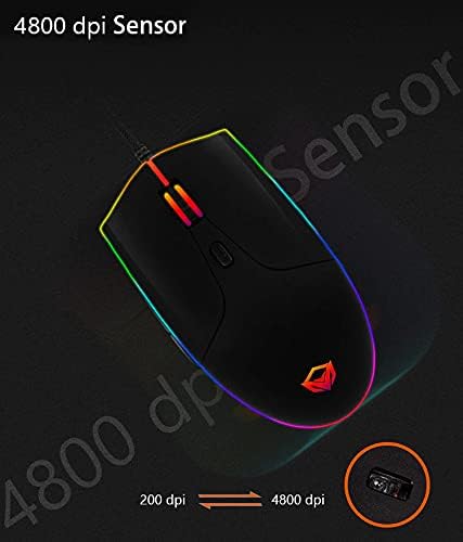 Meetion GM21 mouse with 4800 DPI sensor indication