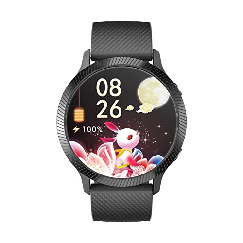 Blackview R8 Connected Watch - Smartwatch Wasserdicht bis 20m - Langzeitbatterie 190 mAh - 1,09' TFT-LCD-Farbbildschirm - 25 Sportmodi - Anrufe und SMS-Benachrichtigungen - Schwarzes Armband