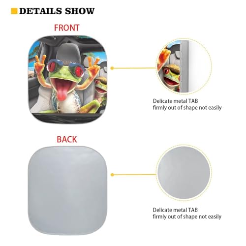 Image of Sun Shade for Car Windshield Foldable Funny FrogFront Windshield Shade for Sun Auto Vehicle Shield Reflector Blocking Screen Cover Fit Car Front Window for Trucks SUV Van