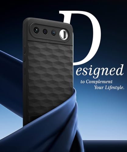 Image of WOW IMAGINE Back Cover for Realme 16 5G with Hexa Cube Design | Ultra Slim Soft Rubberised Case | Inner Velvet Fabric | Flexible Mobile Case | Camera Protection - Black