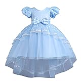 Himmelblaues Prinzessinnenkleid für Mädchen, Tutu-Partykleider, gepunktetes Abendkleid,...
