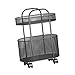 Ioensy Mobile Book Cart with Wheels for Storage in Bathroom and Bedroom