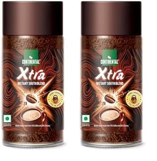 Image of Continental Coffee XTRA Coffee 50g Jar | Strongest Instant Coffee Powder | Instant South Blend (Pack of 2)