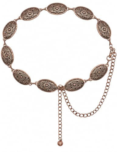 Image of TOPACC Western Metal Concho Belt for Women Cowgirl Chain Belts for Dresses Jeans Country Concert Outfit