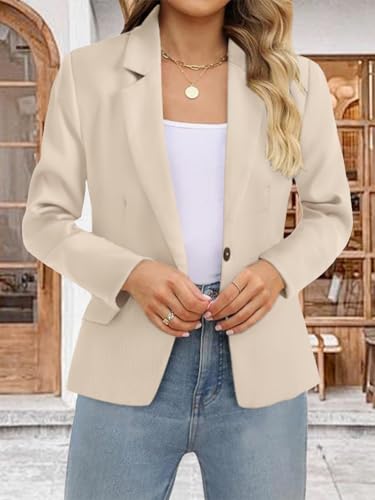 KIFOVEN Women’s Casual Blazer Open Front Long Sleeve Lapel Collar Work Office Jacket Suit4