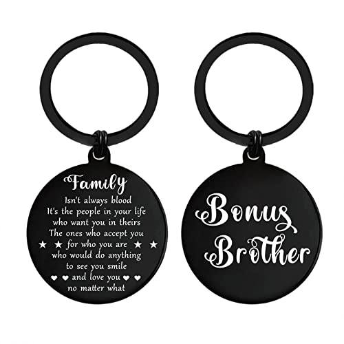 ENGZHI Brother In Law Gifts - Bonus Brother Keychain for Christmas Birthday Fathers Day, Metal...