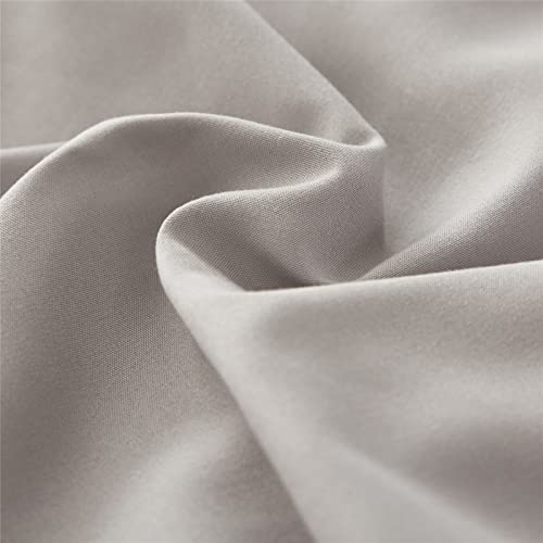 Kakki Tufted Pom Pom Comforter Set Full/Queen Size For Boys Girls Kids Teen, Light Grey And White Patchwork Striped Jacquard Comforter, 3Pc Soft Microfiber Bedding Set For All Season(Grey,Queen) #TOP6