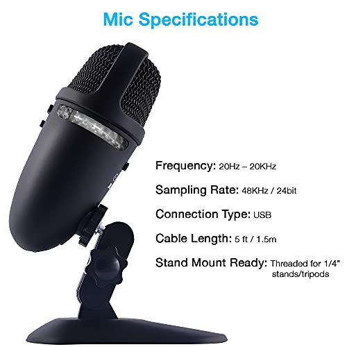 Image of Cyber Acoustics CA-3610 2.1 Multimedia Speaker System with Subwoofer and Premium USB Microphone with Dual Recording Patterns, Great for Gaming