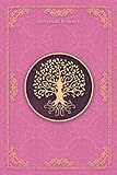  Notebook Planner Golden Hand Drawn Tree Life Luxury Pattern Magenta (Pantone) Background Cover: 6x9 inch, 120 Pages, Meal, Organizer, Notebook Journal, Financial, Happy