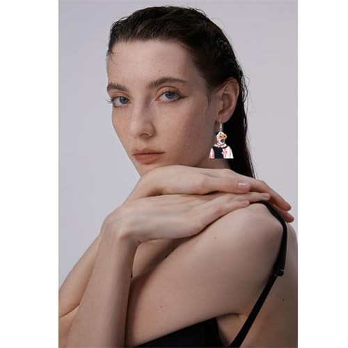 Halloween Theme Funny Acrylic Cartoon Earrings Creative Punk Skull Knife Grimace Dangle Earrings Creative Nightclub Jewelry for Women Halloween Costume Party Exaggeration Accessories3