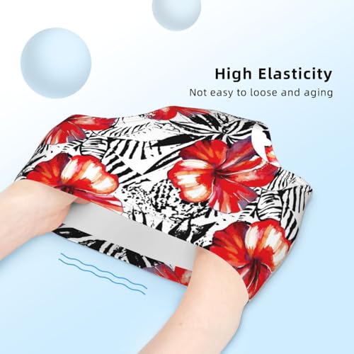 Watercolor Tropical Red Hibiscus Girls' Underwear Soft Cotton Little Girls Panties Comfort Briefs4