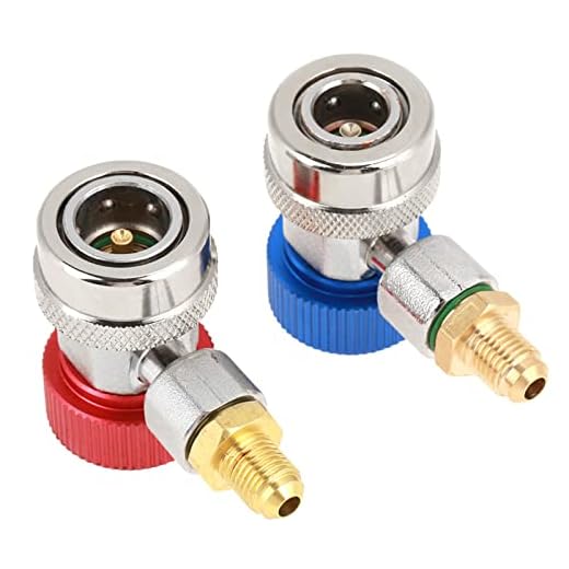 Einstellbarer Schnellkupplungsadapter, AC R134A-Adapter, schnell und einfach einstellbarer R134A-Adapter für Schlaucharmaturen, Auto, Fluor hinzufügen