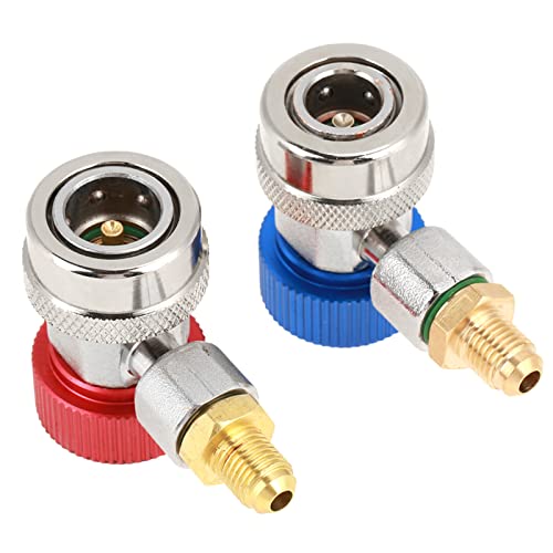 Einstellbarer Schnellkupplungsadapter, AC R134A-Adapter, schnell und einfach einstellbarer R134A-Adapter für Schlaucharmaturen, Auto, Fluor...