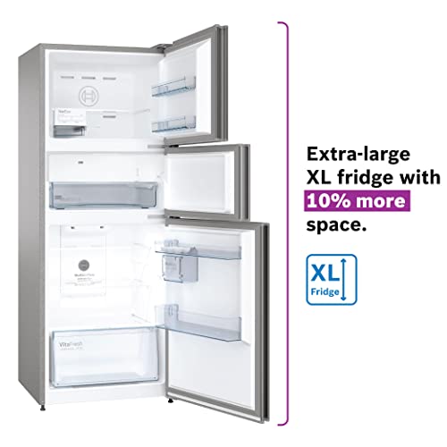 Image of Bosch MaxFlex Convert 332L Inverter Frost Free Triple Door Refrigerator Appliance (CMC33K05NI,Convertible,Black Steel)