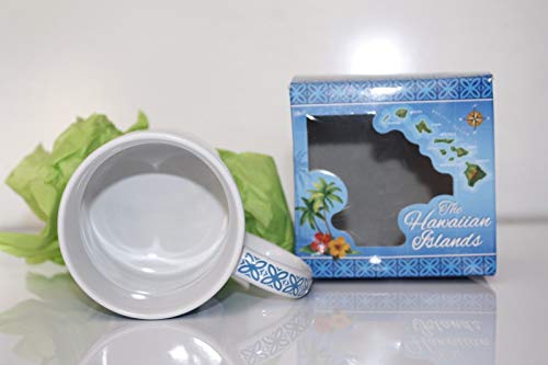 Taza cerámica azul mapa Hawái 10 oz miniatura 7