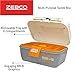 Zebco Star Wars BB-8 Fishing Tackle Box with Removable Tray and 6 Storage Compartments for Fishing Line, Fishing Lures, or Other Fishing Accessories and Tackle, Orange/Grey
